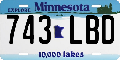 MN license plate 743LBD