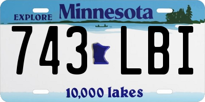 MN license plate 743LBI