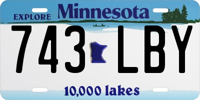 MN license plate 743LBY
