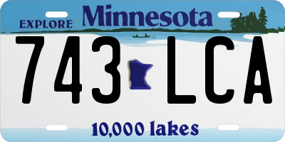 MN license plate 743LCA