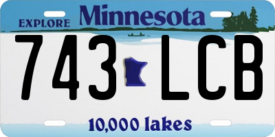 MN license plate 743LCB