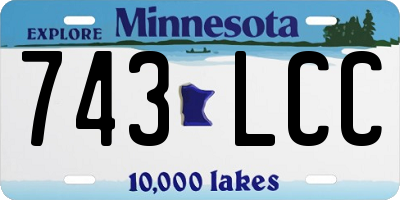 MN license plate 743LCC