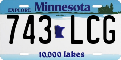 MN license plate 743LCG