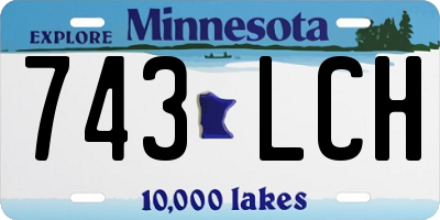 MN license plate 743LCH
