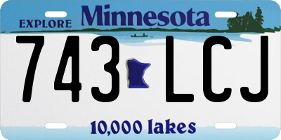 MN license plate 743LCJ