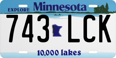 MN license plate 743LCK