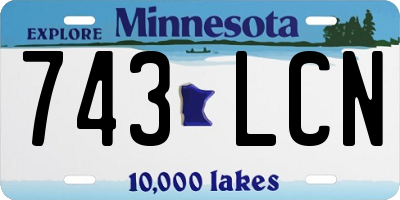 MN license plate 743LCN