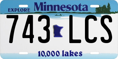 MN license plate 743LCS