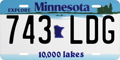 MN license plate 743LDG