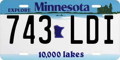 MN license plate 743LDI