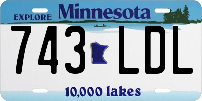 MN license plate 743LDL
