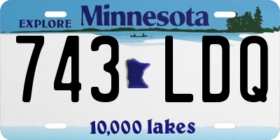 MN license plate 743LDQ