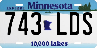 MN license plate 743LDS