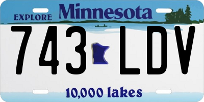 MN license plate 743LDV