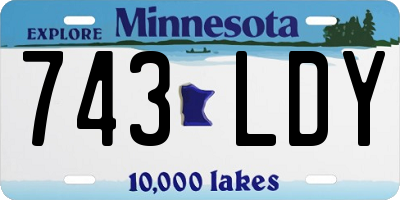 MN license plate 743LDY
