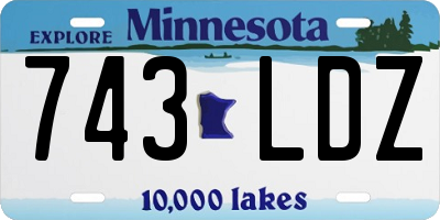 MN license plate 743LDZ