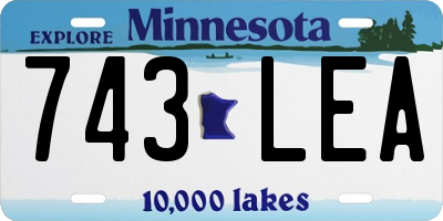 MN license plate 743LEA