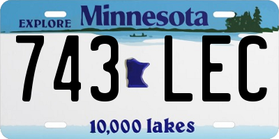 MN license plate 743LEC