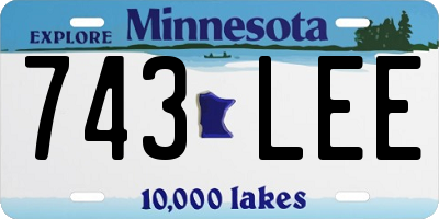 MN license plate 743LEE