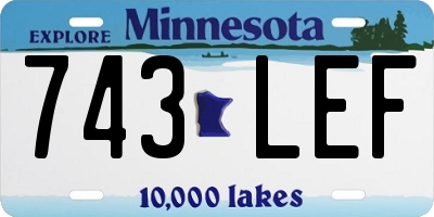MN license plate 743LEF