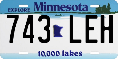 MN license plate 743LEH
