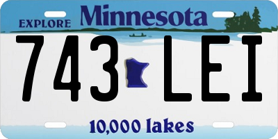 MN license plate 743LEI