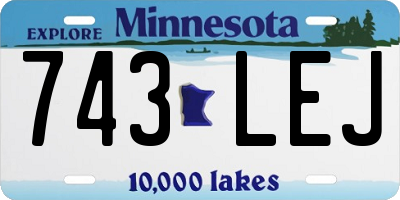 MN license plate 743LEJ