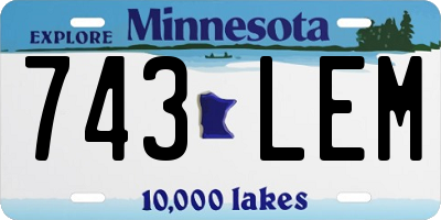 MN license plate 743LEM