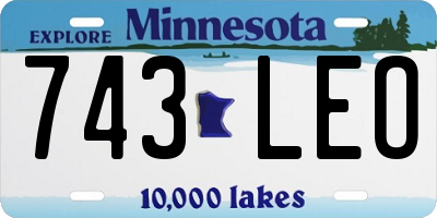 MN license plate 743LEO