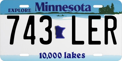MN license plate 743LER