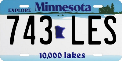 MN license plate 743LES
