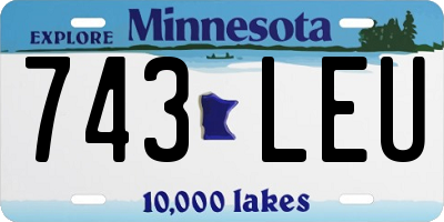 MN license plate 743LEU