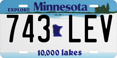 MN license plate 743LEV
