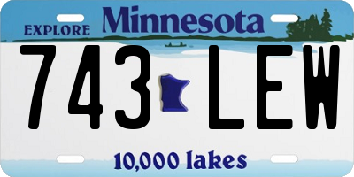 MN license plate 743LEW