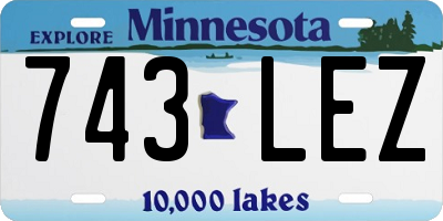 MN license plate 743LEZ