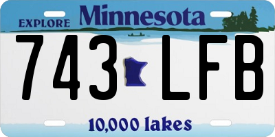 MN license plate 743LFB
