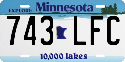 MN license plate 743LFC