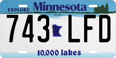 MN license plate 743LFD