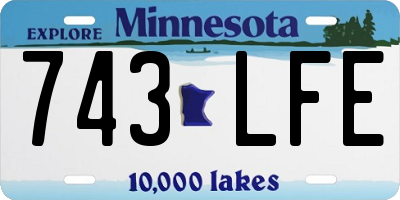 MN license plate 743LFE