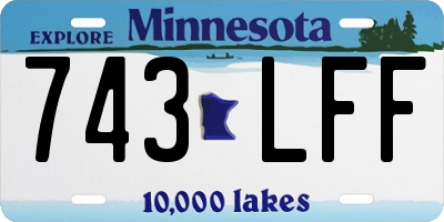 MN license plate 743LFF