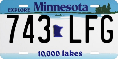MN license plate 743LFG