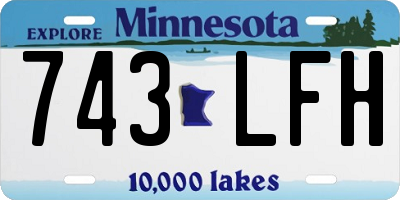 MN license plate 743LFH