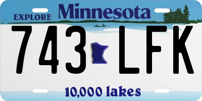 MN license plate 743LFK