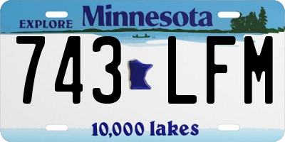 MN license plate 743LFM