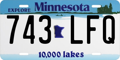 MN license plate 743LFQ
