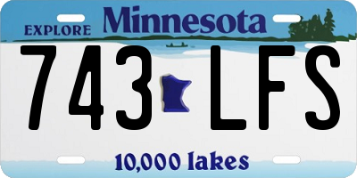 MN license plate 743LFS