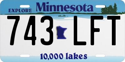 MN license plate 743LFT