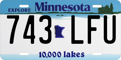 MN license plate 743LFU