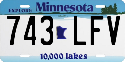 MN license plate 743LFV