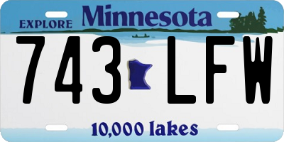 MN license plate 743LFW